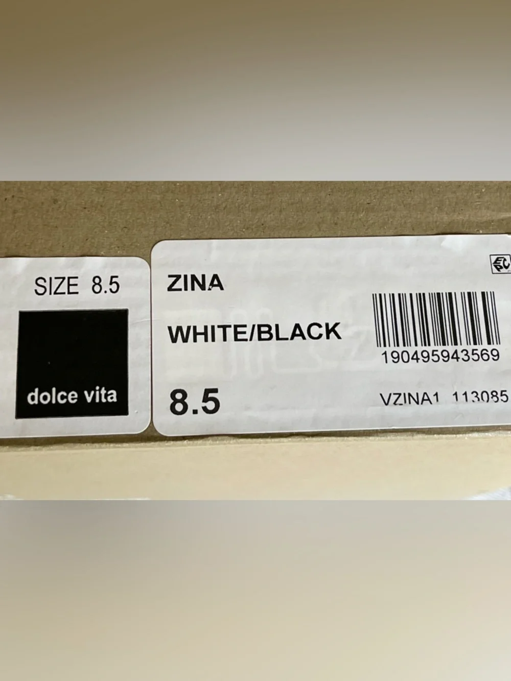 LIKE NEW DOLCE VITA ZINA WHITE LEATHER COURT SNEAKER WOMENS SIZE 8.5 - Picture 16 of 17